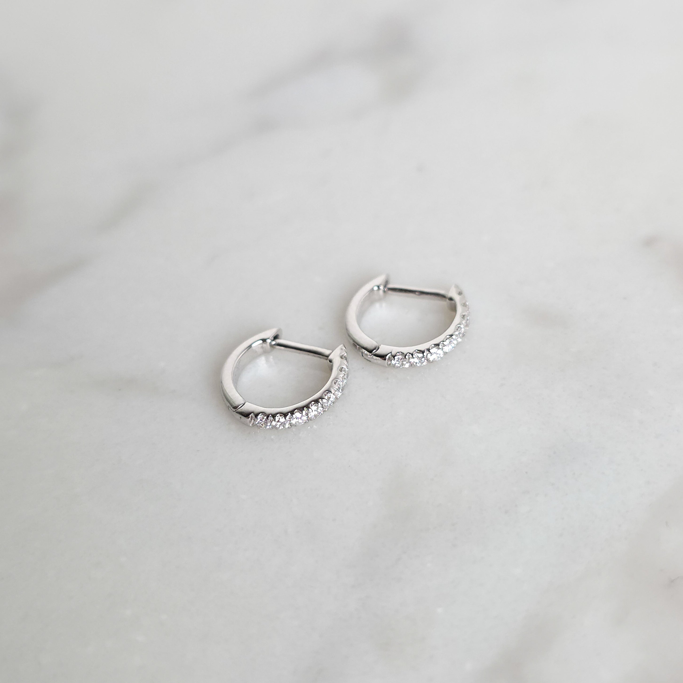 Micro Diamond Huggies