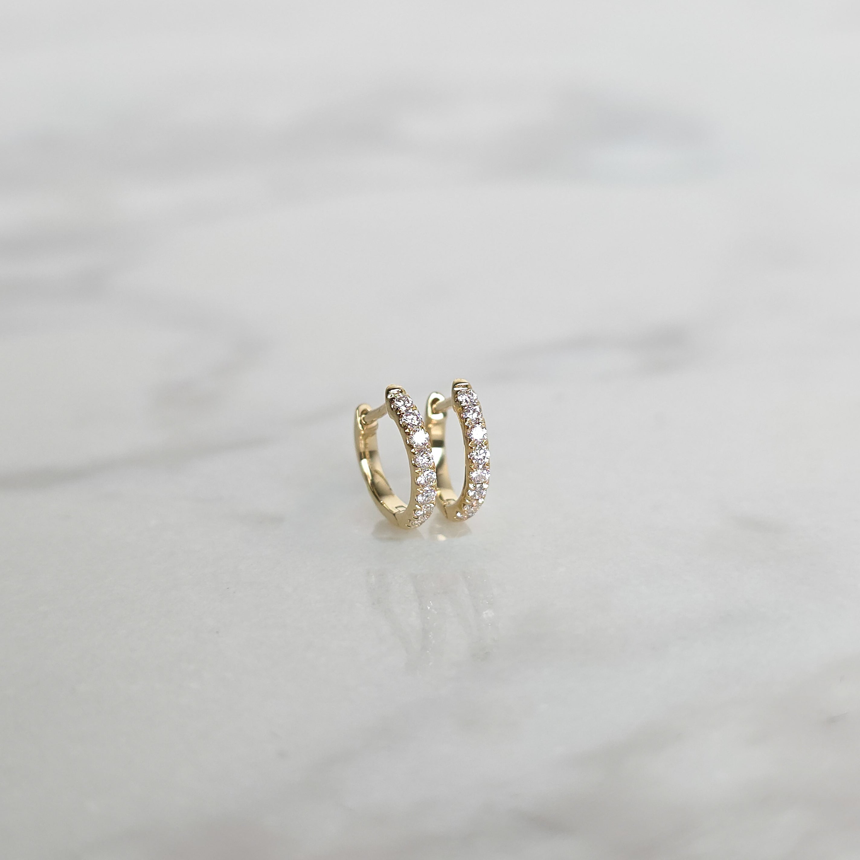 Micro Diamond Huggies