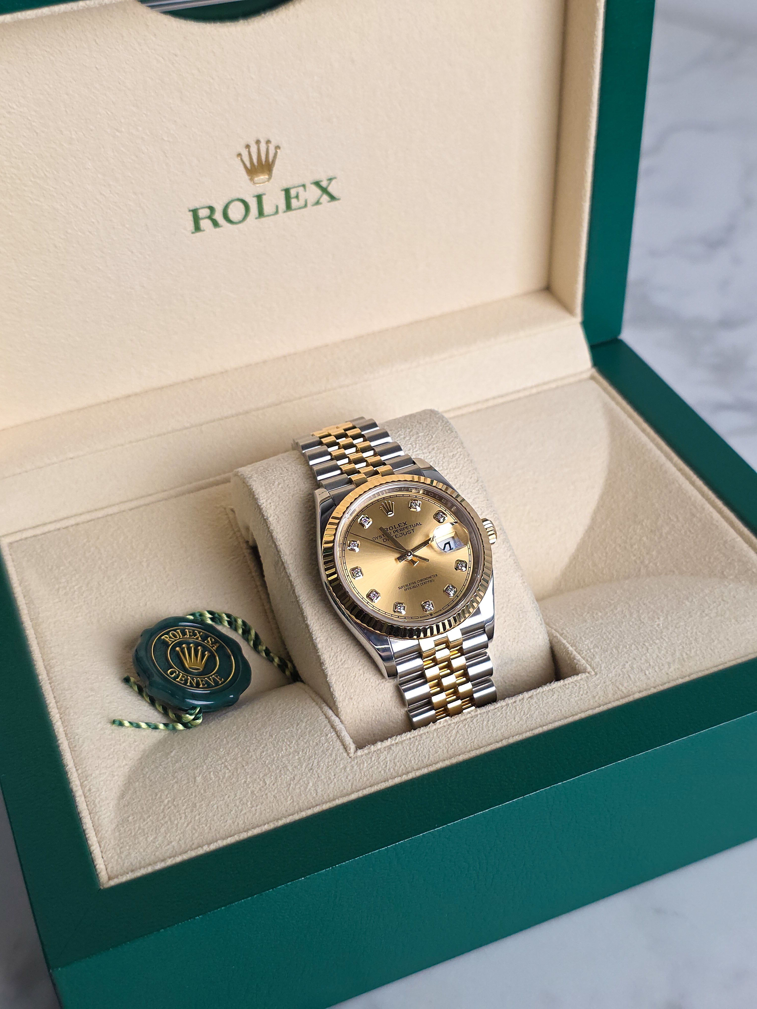 Rolex Datejust 36mm Factory Diamond Dial