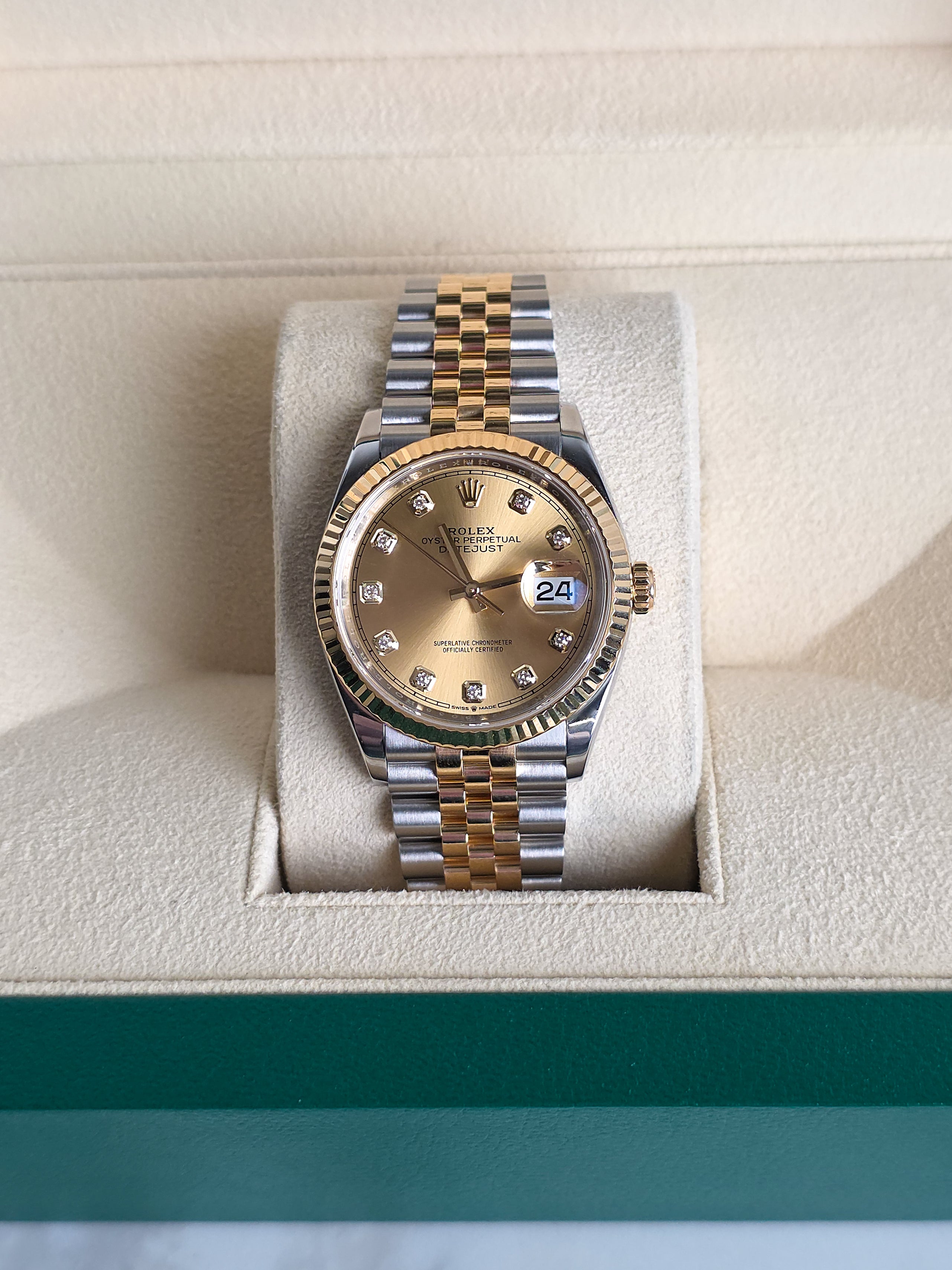 Rolex Datejust 36mm Factory Diamond Dial
