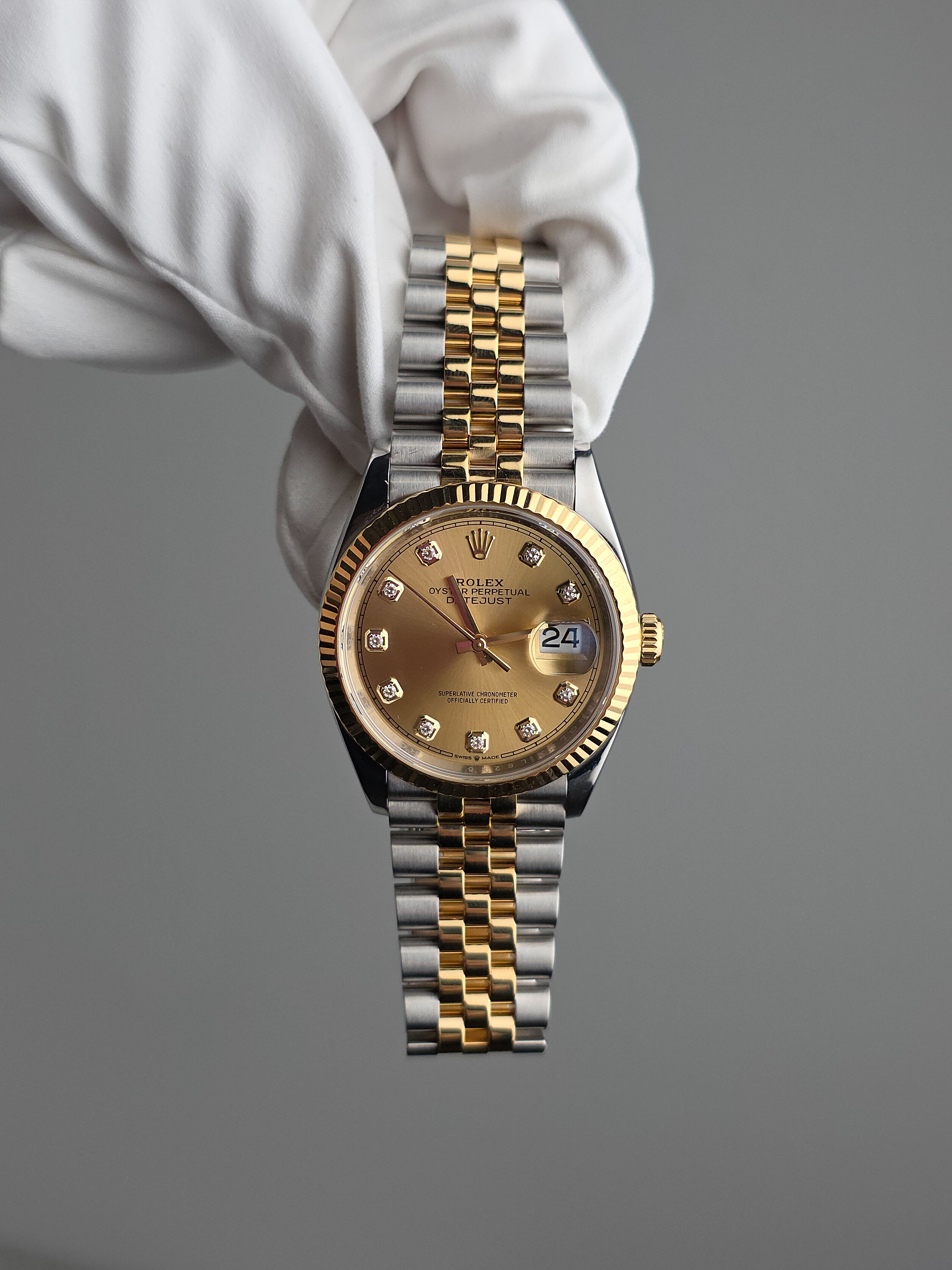 Rolex Datejust 36mm Factory Diamond Dial