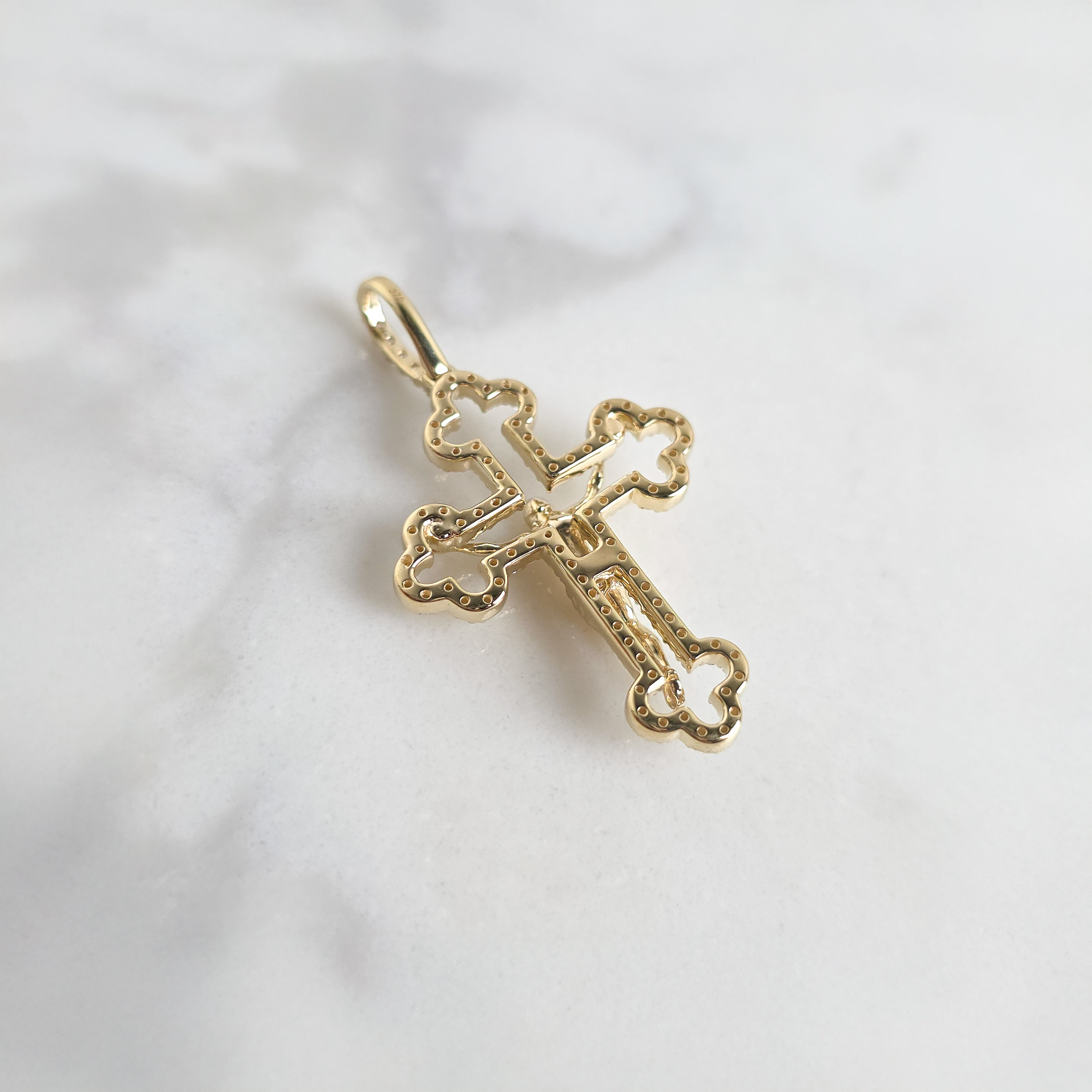 Open Style Crucifix - Yellow Gold