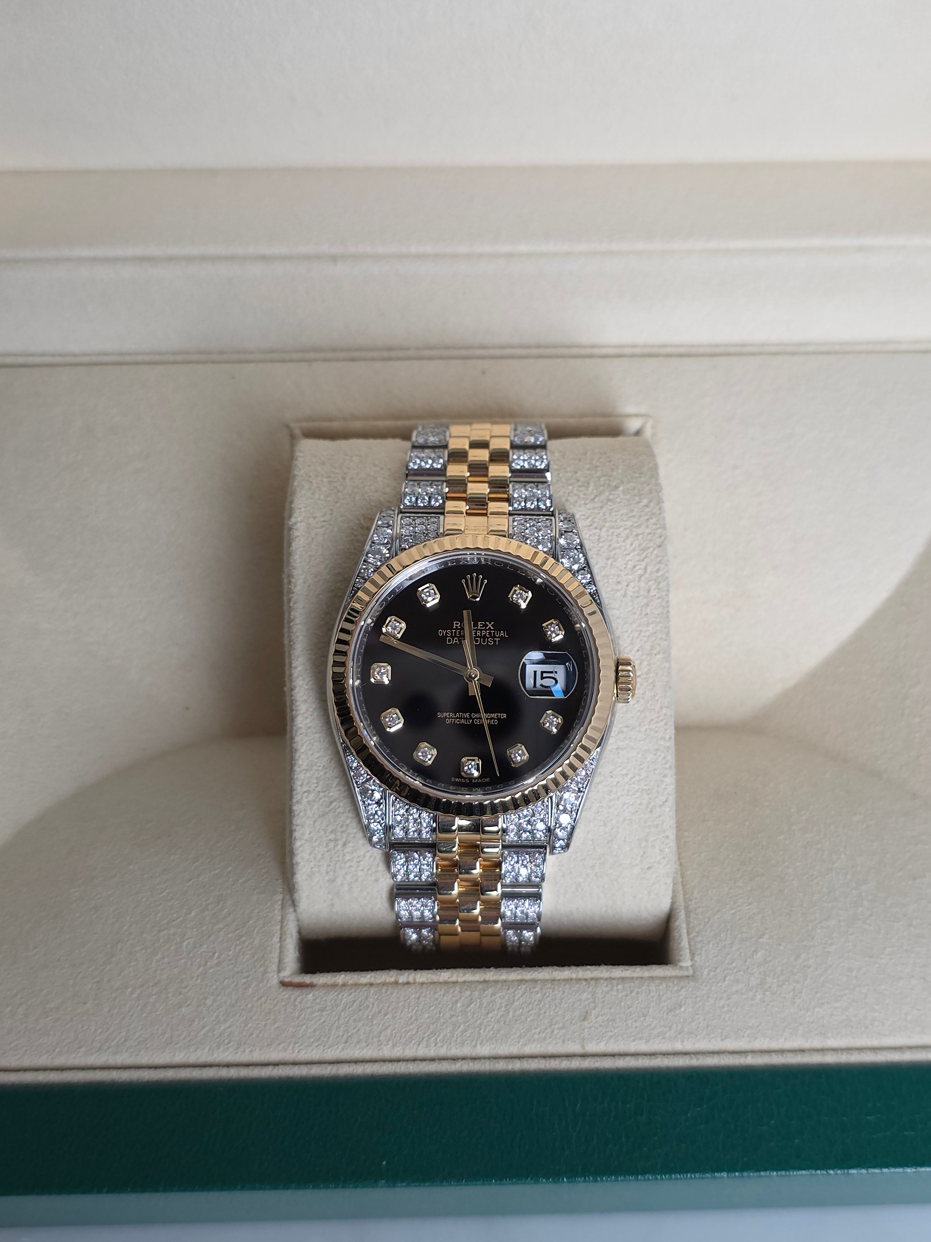 Rolex DateJust 36mm Diamond Set