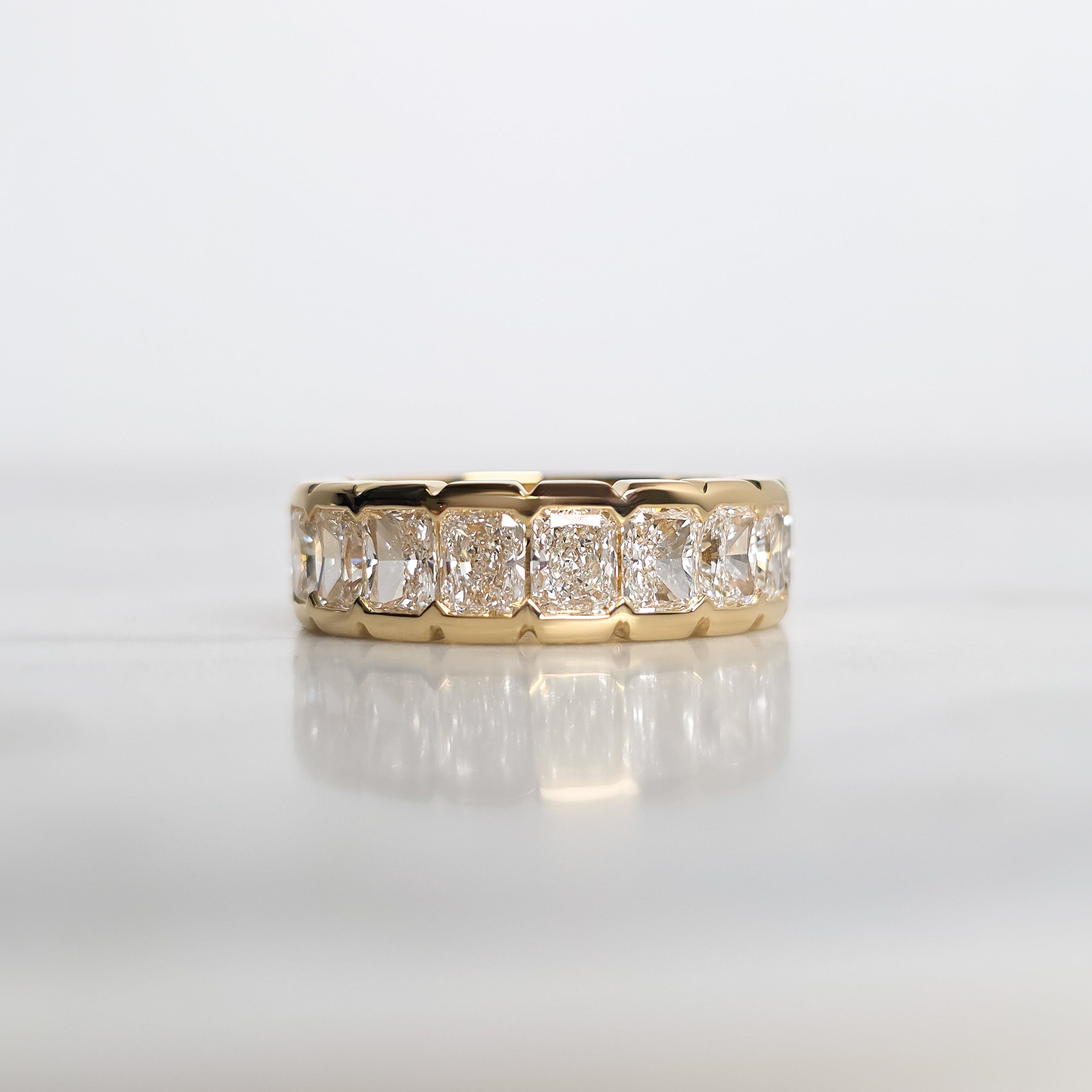 Custom │ Half Bezel Three Quarter Eternity Ring