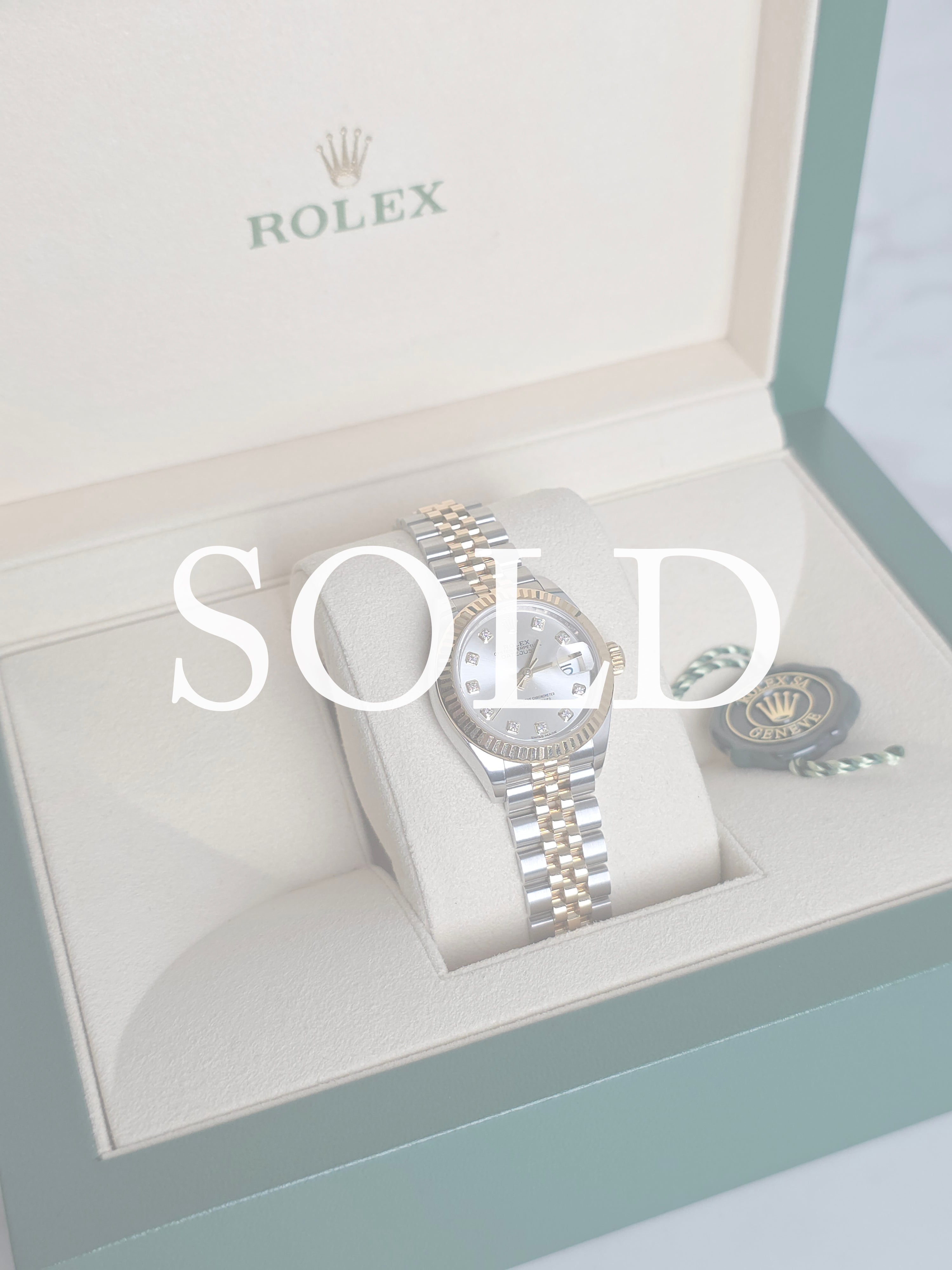 Rolex DateJust 28mm Two Tone Diamond Dial