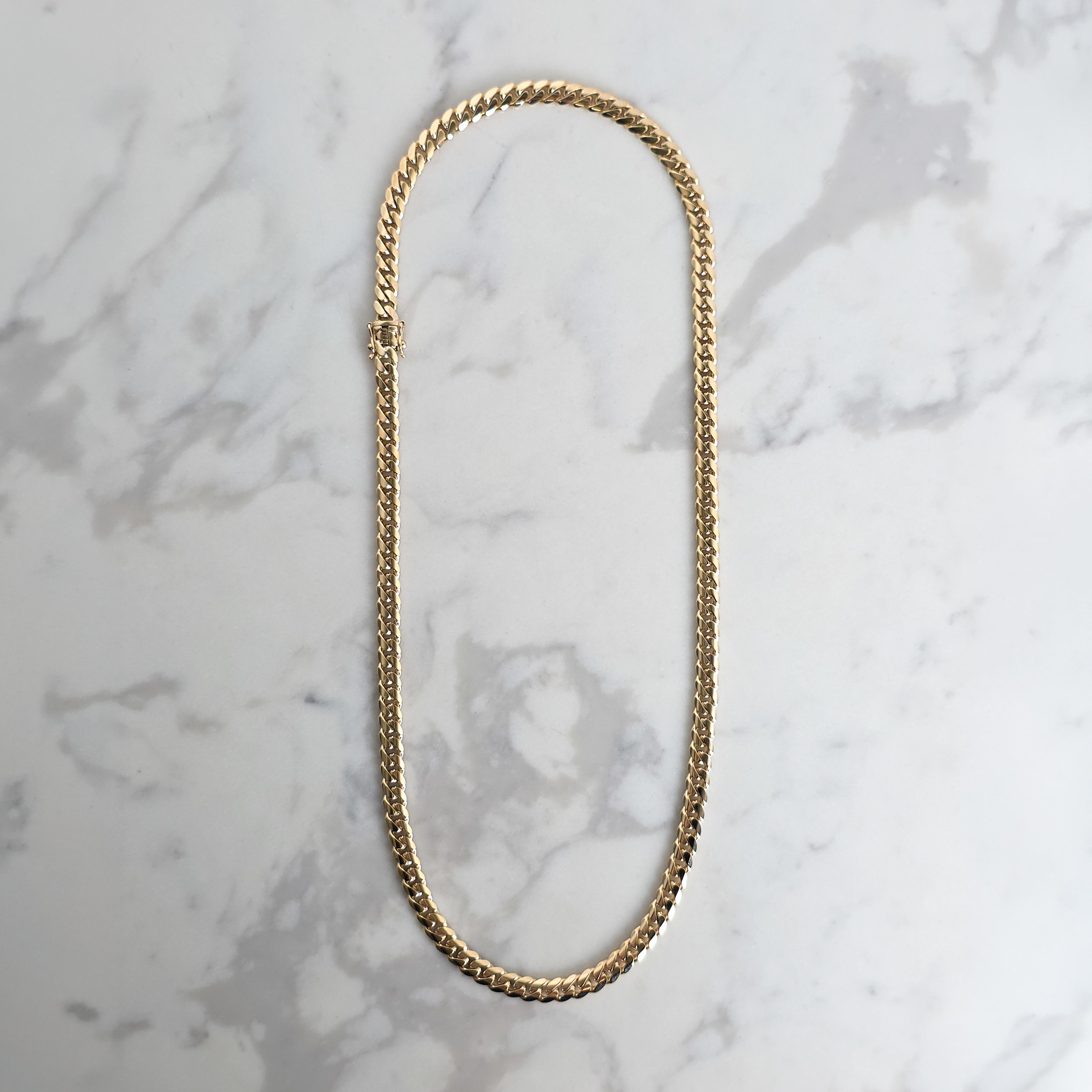 Yellow Gold Cuban Chain - 7mm