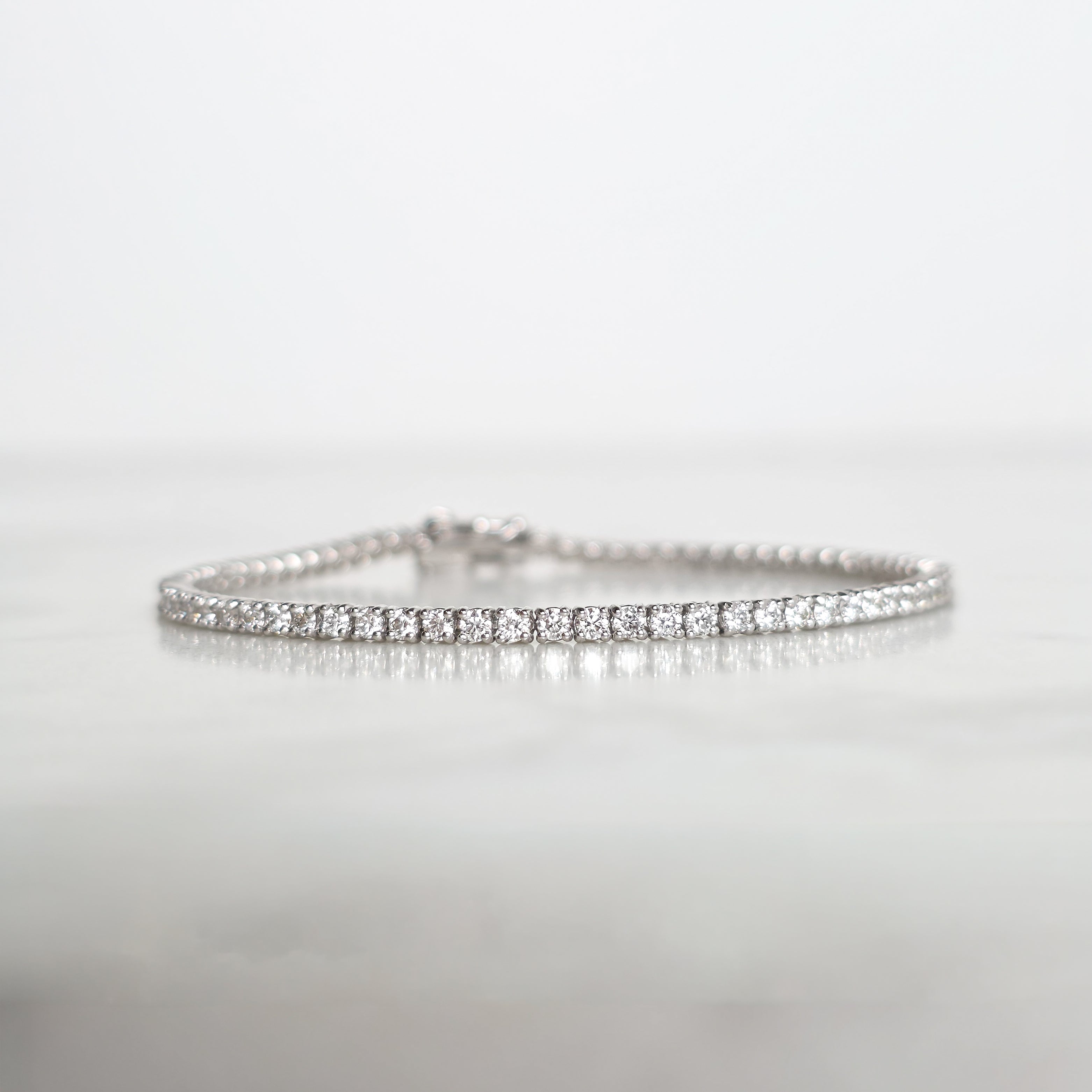 White Gold & Diamond Tennis Bracelet - 2.45ct