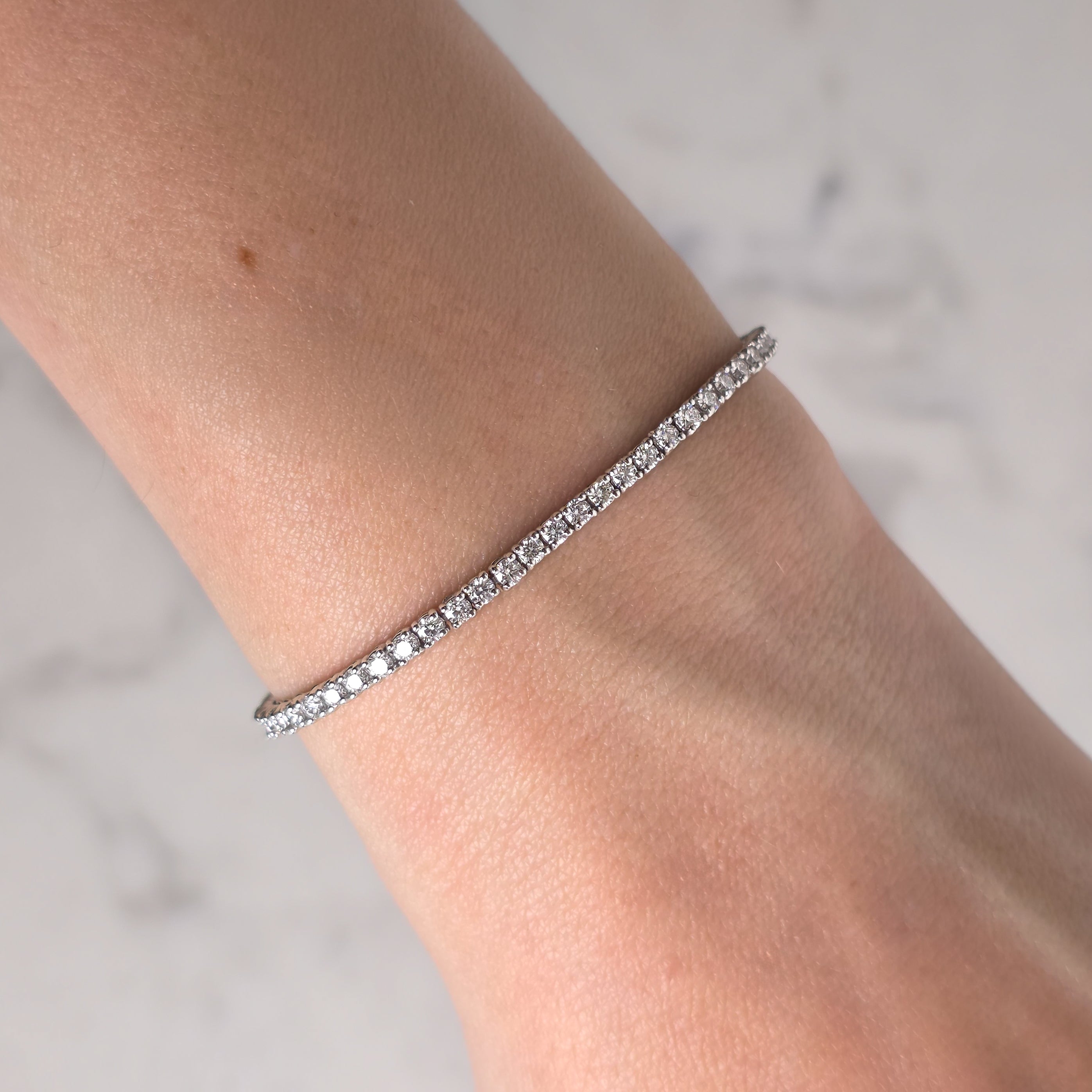 White Gold & Diamond Tennis Bracelet - 2.45ct