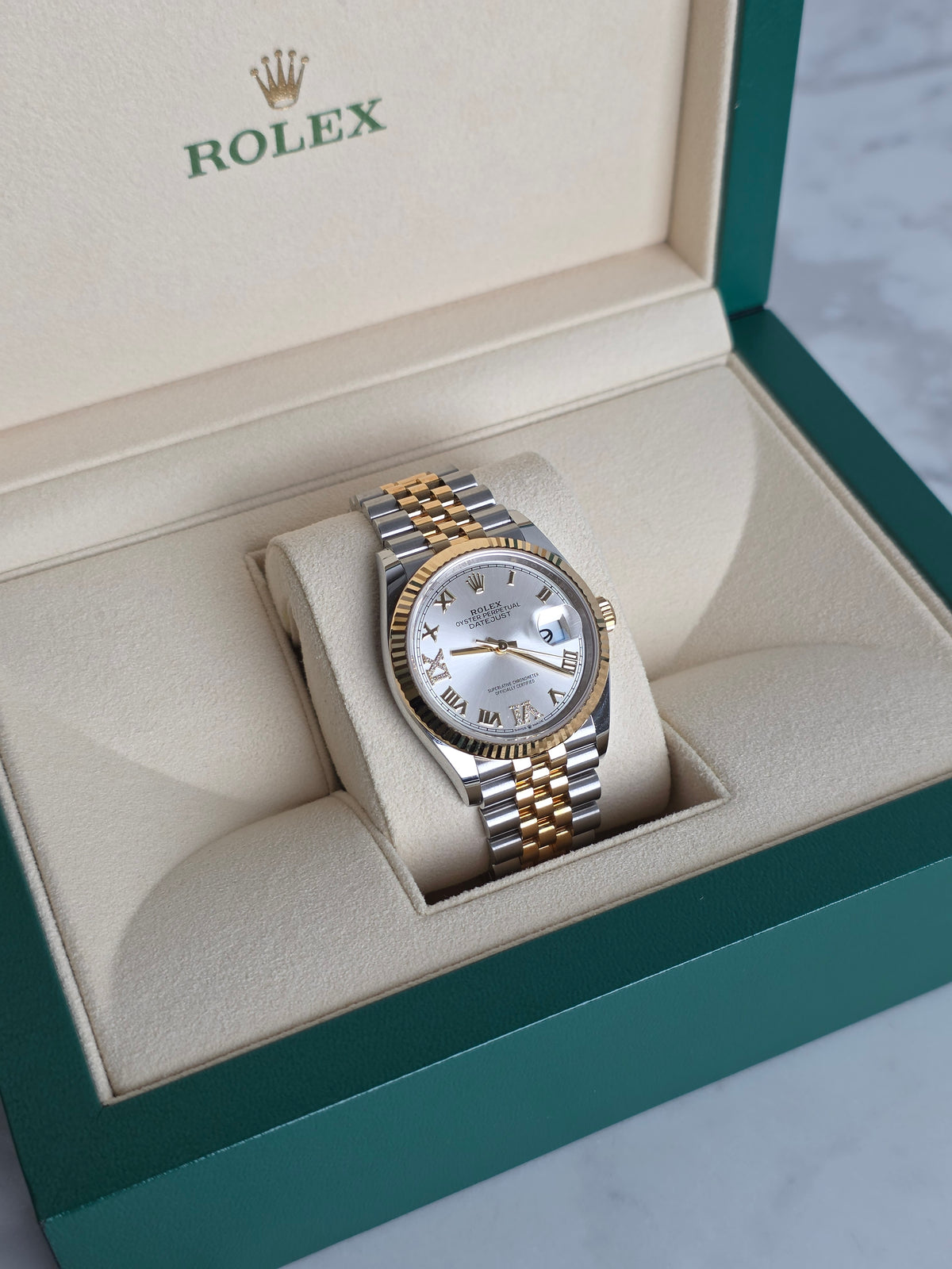 Rolex Datejust 36 Diamond Roman Dial