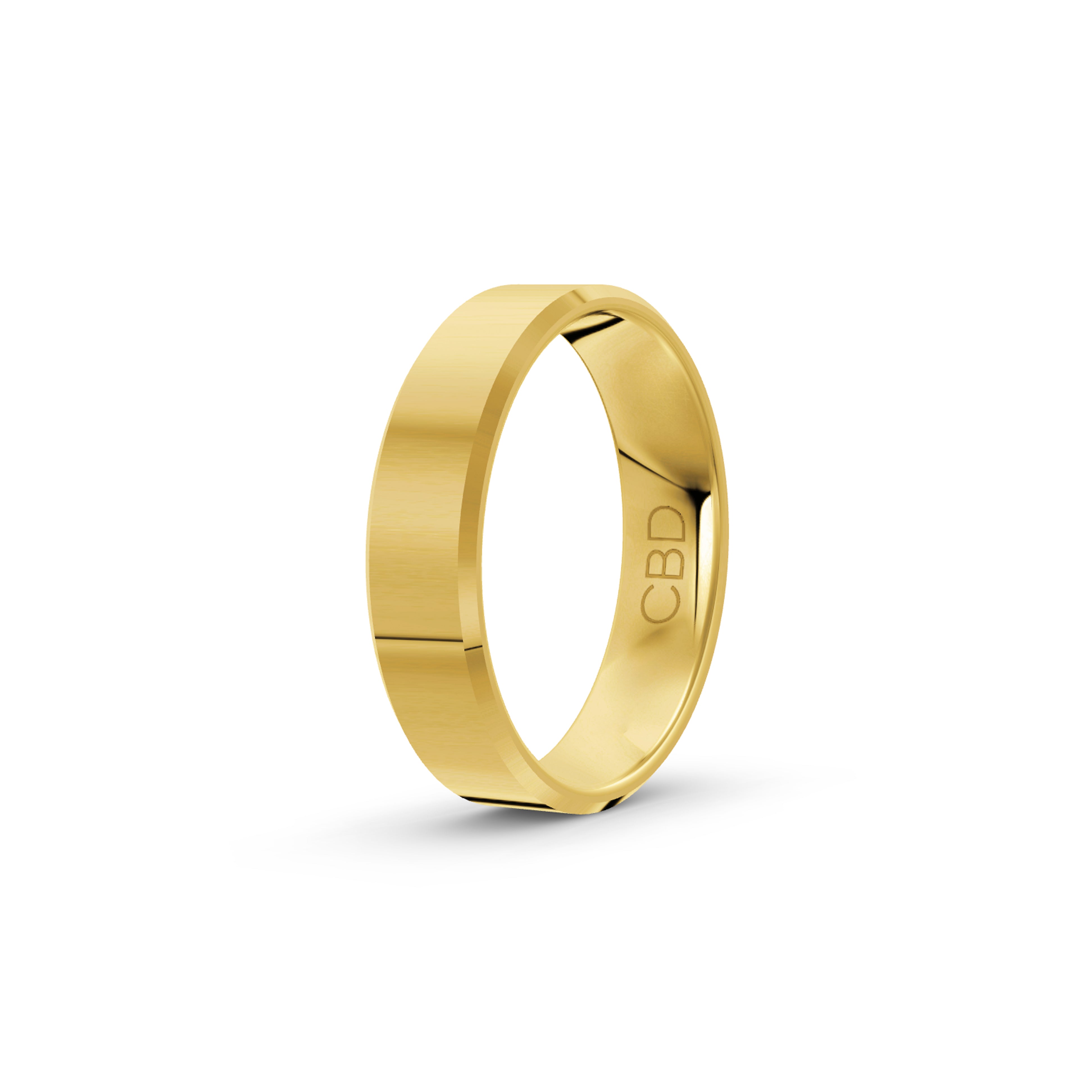 Bevelled Edge 6mm Wedding Band