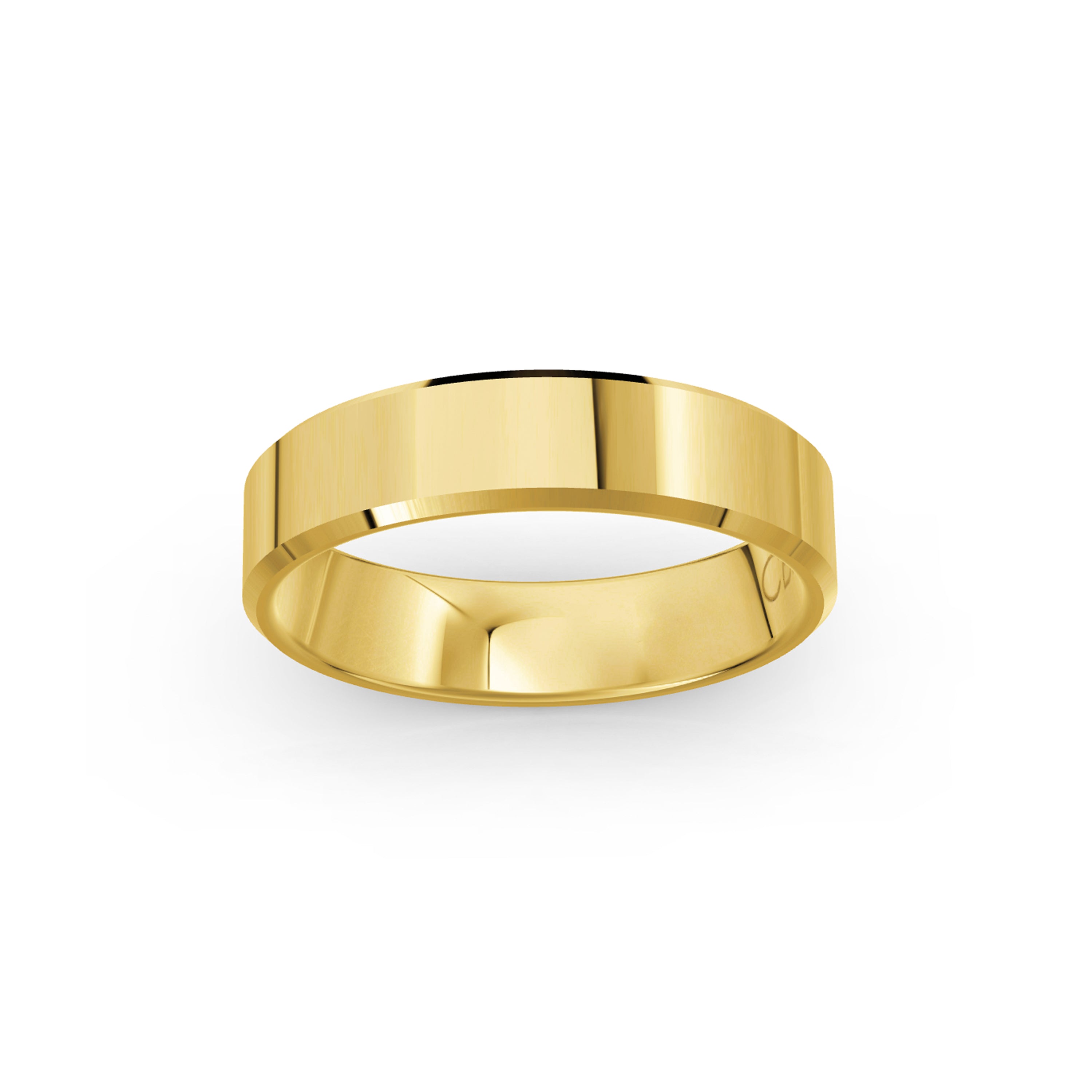 Bevelled Edge 6mm Wedding Band