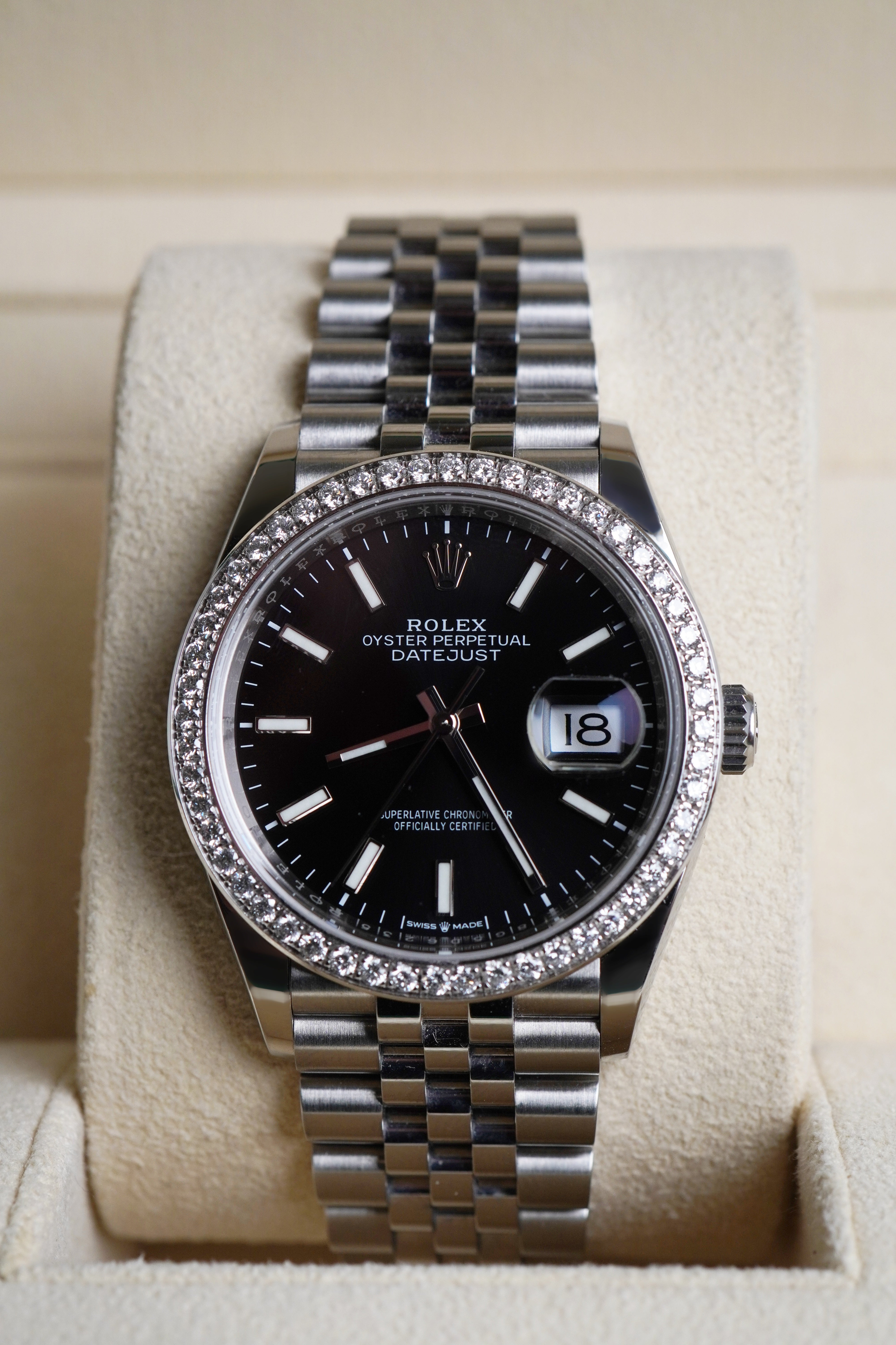 Rolex DateJust 36mm W/Diamond Bezel