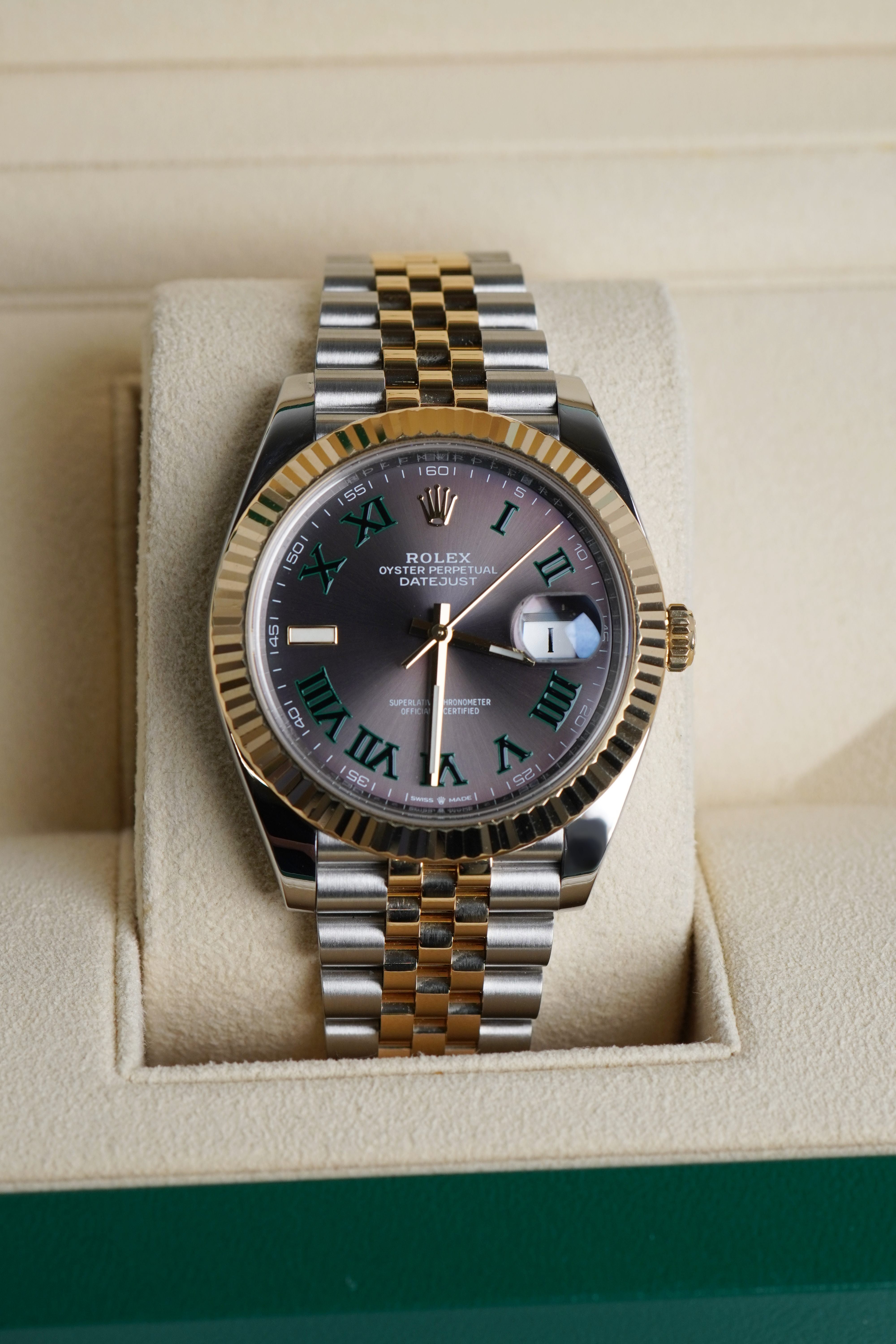 Rolex DateJust 41mm Two Tone Wimbledon