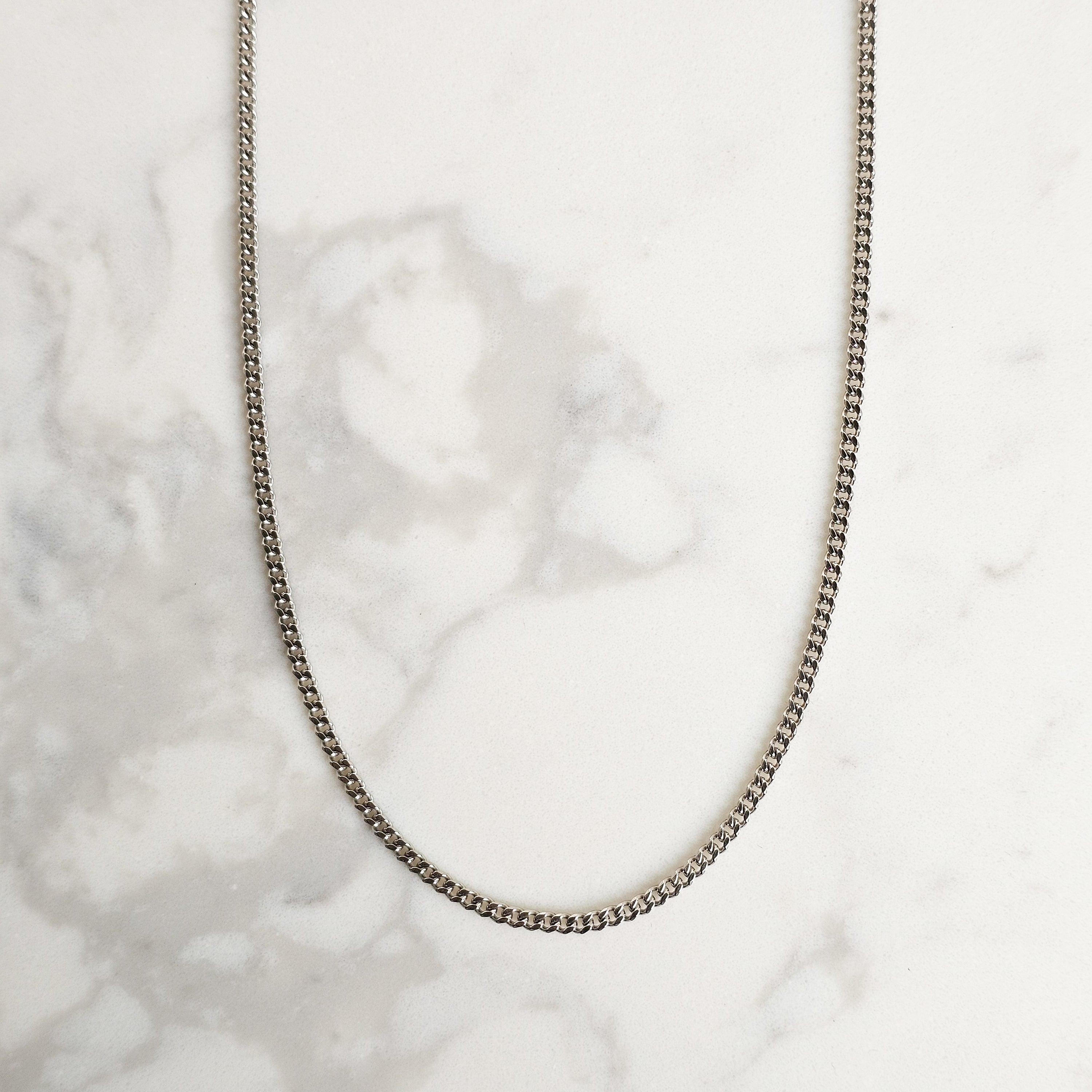 white gold mens chain 