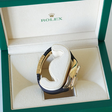 Rolex sky dweller yellow gold oyster flex band