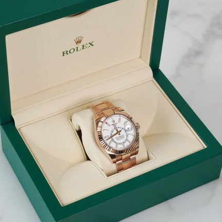 Rolex sky-dweller mens watch in rose gold for sale