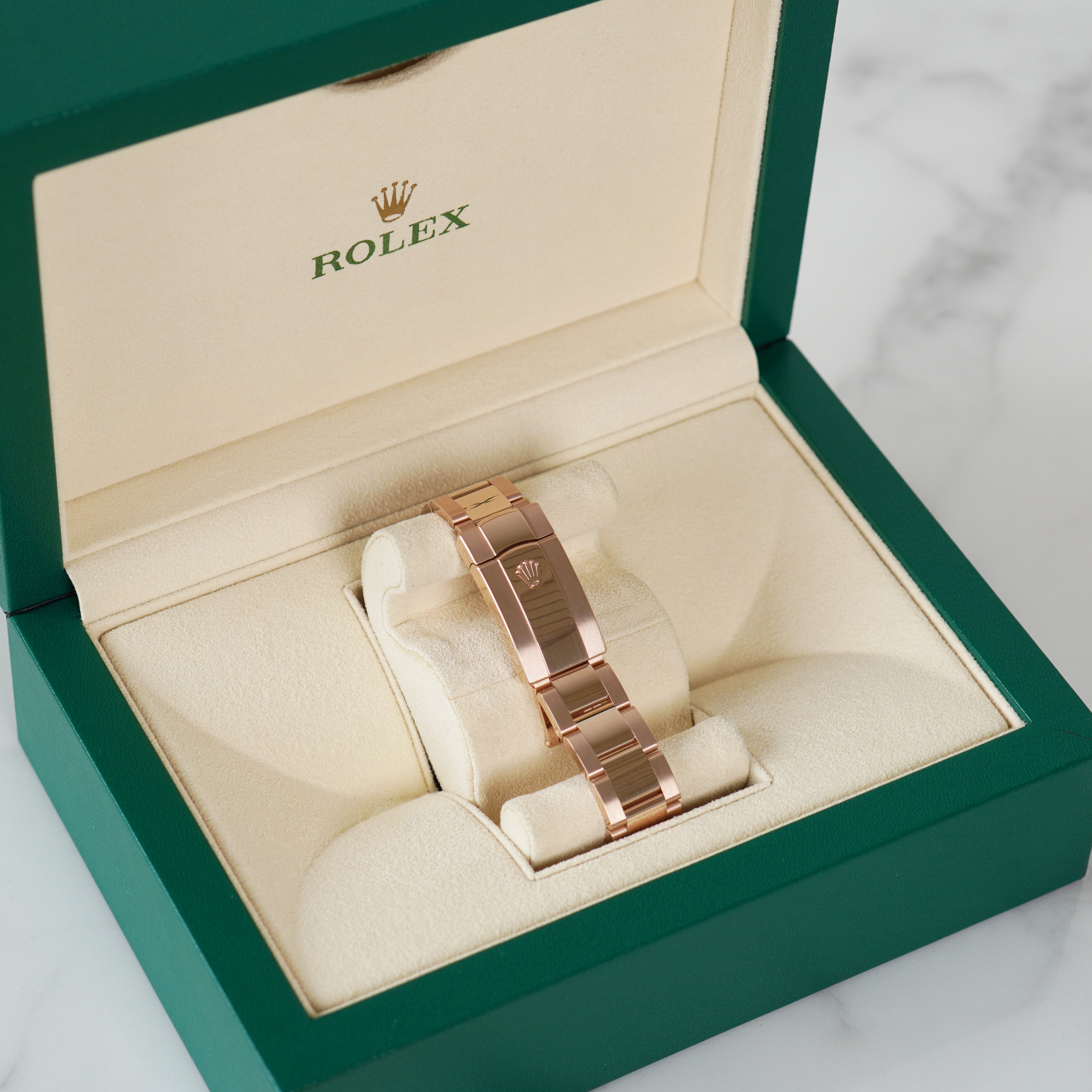 Rolex Sky-dweller watch rose gold clasp