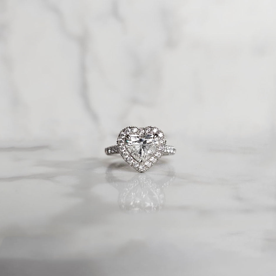 Heart Shape Engagement Ring - 3.27ct
