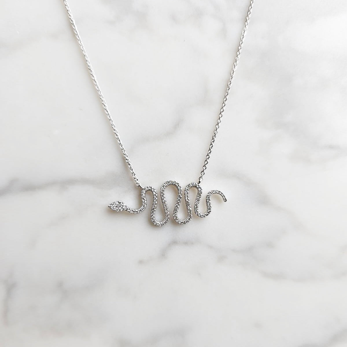 Diamond Snake Necklace