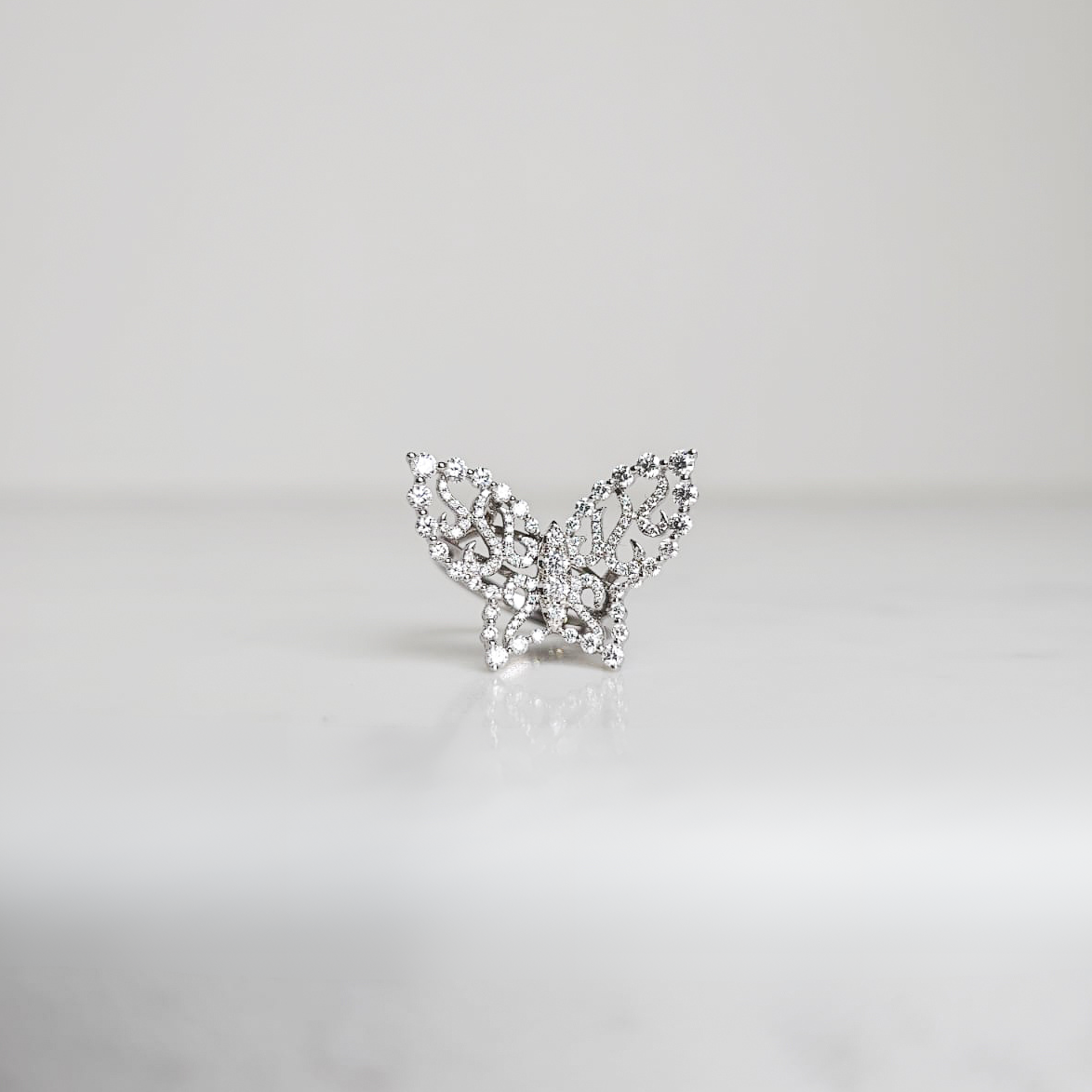 Diamond Butterfly Ring
