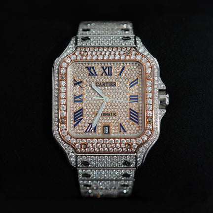 Cartier Santos - Iced Two Tone