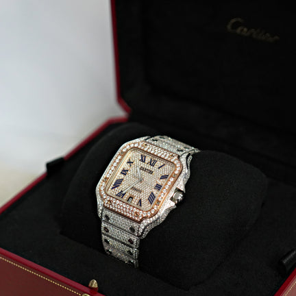 Cartier Santos - Iced Two Tone