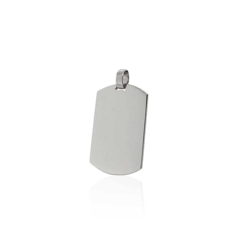 Gold Dog Tag Pendant